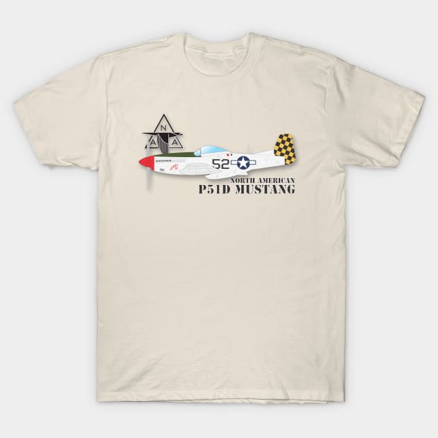 P51D Mustang T-Shirt by GregThompson